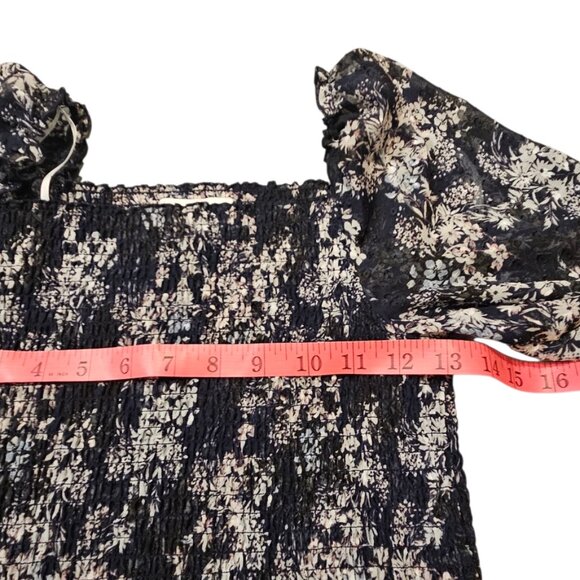 Laundry Black Stretchy Floral Blouse Small - Picture 8 of 10